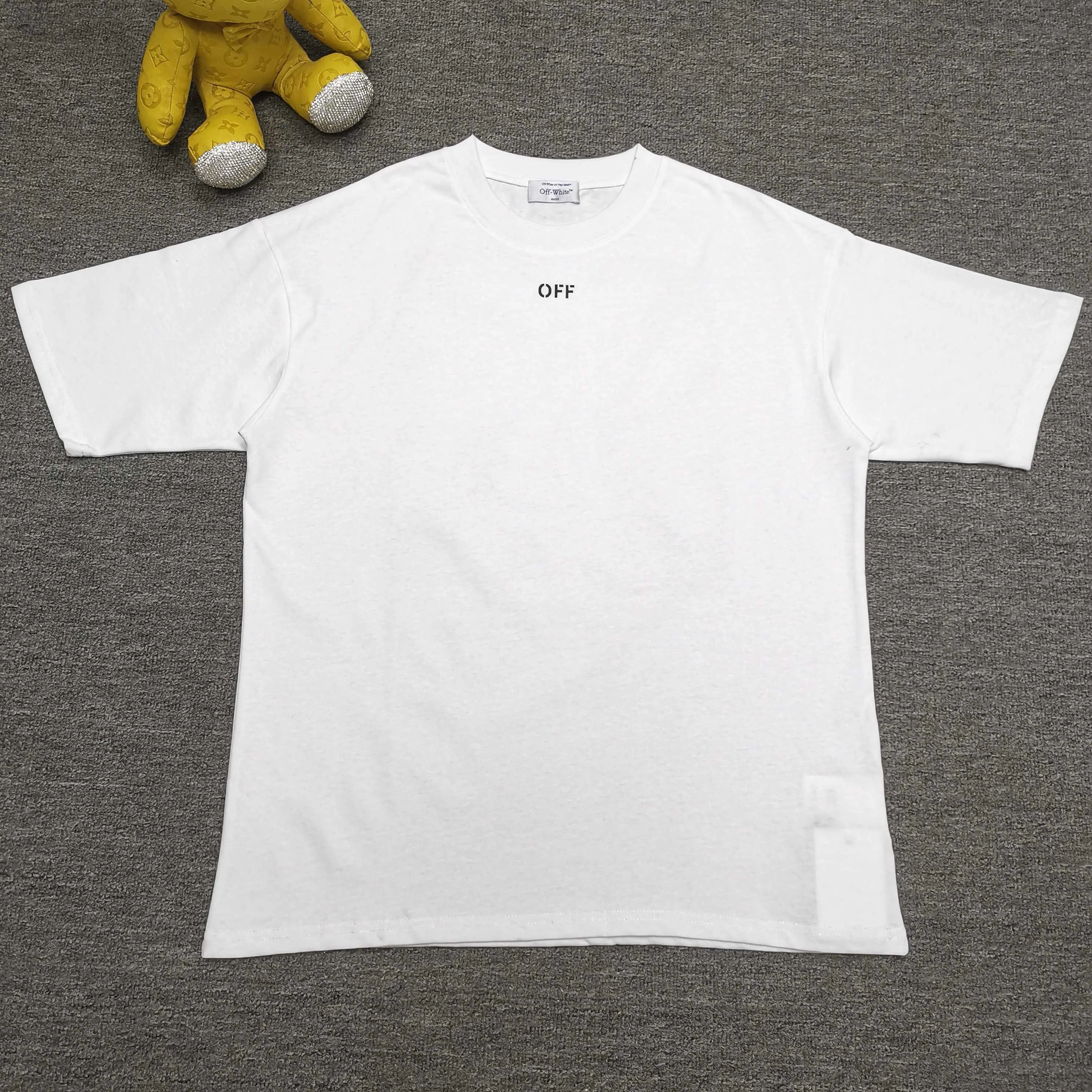 off white new graffiti dragon loose version short-sleeved T-shirt Size: S M L XL Color: Black White P240